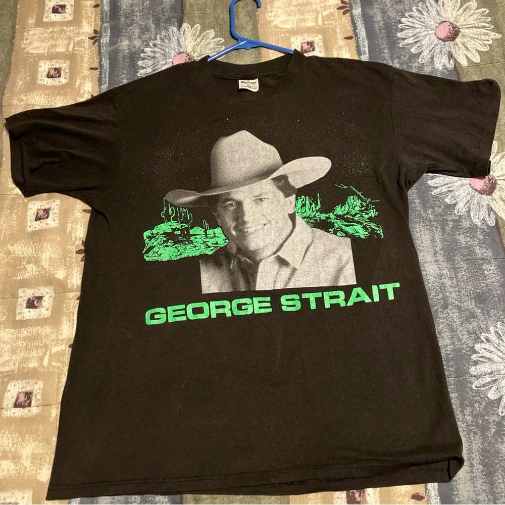 Vtg 90s George Strait Men’s Large Tee  Entertainer Of The Year Country Tour